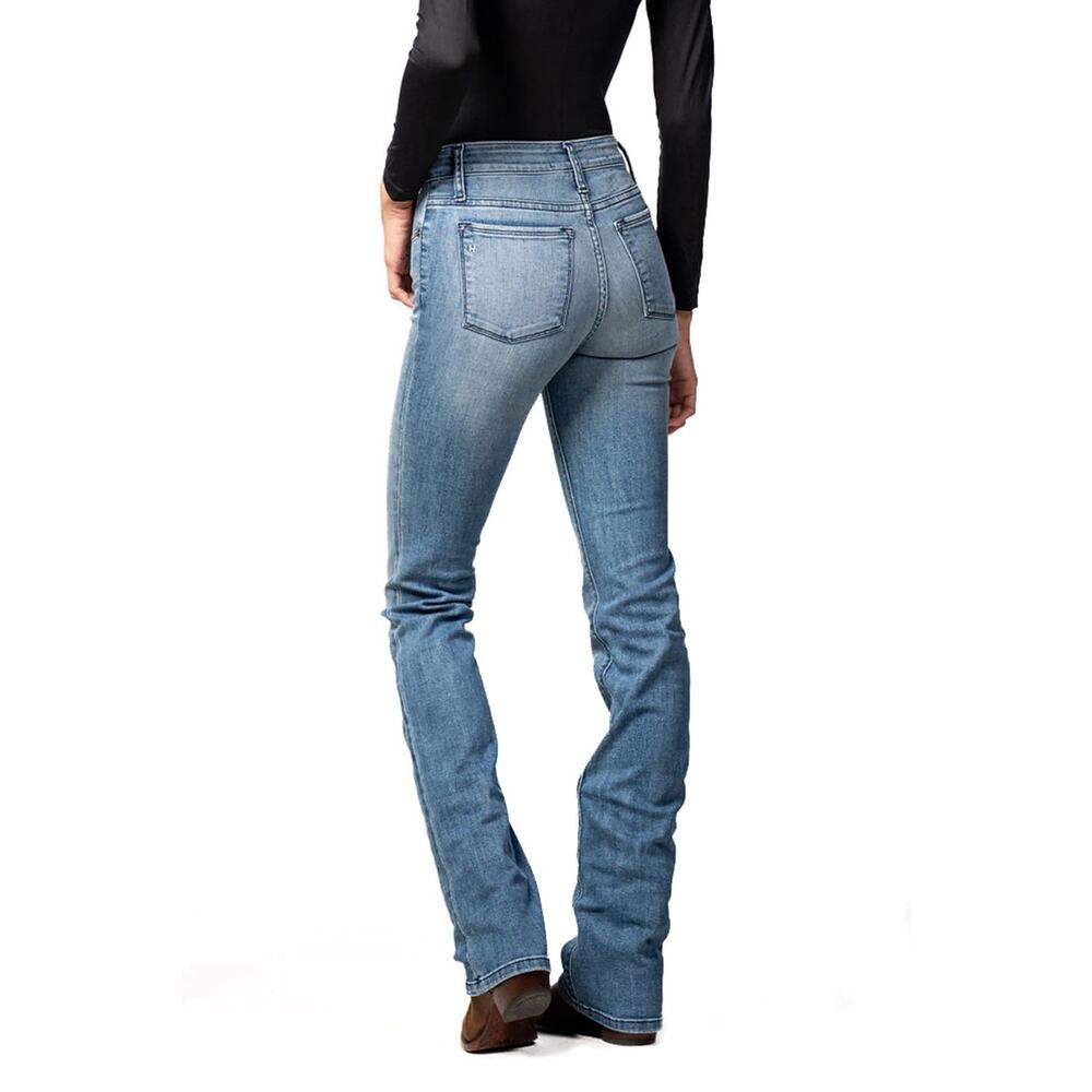 Haala Denim Womens 25 Blue Dark Wash Denim Venice: Bootcut Casual Workwear Jeans - Picture 2 of 10
